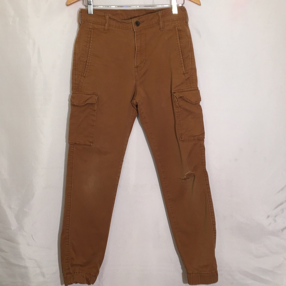 Levi’s Dark khaki distressed jeans